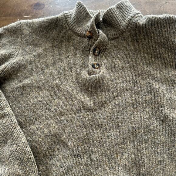 L.L. Bean Lambswool Pullover Sweater Mens Tagged Large Fits Like Medium Brown - Picture 13 of 13